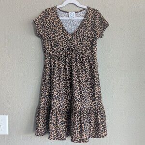 Listing Details Title: Blue Rain Leopard Print Tiered Mini Dress | Size Y10